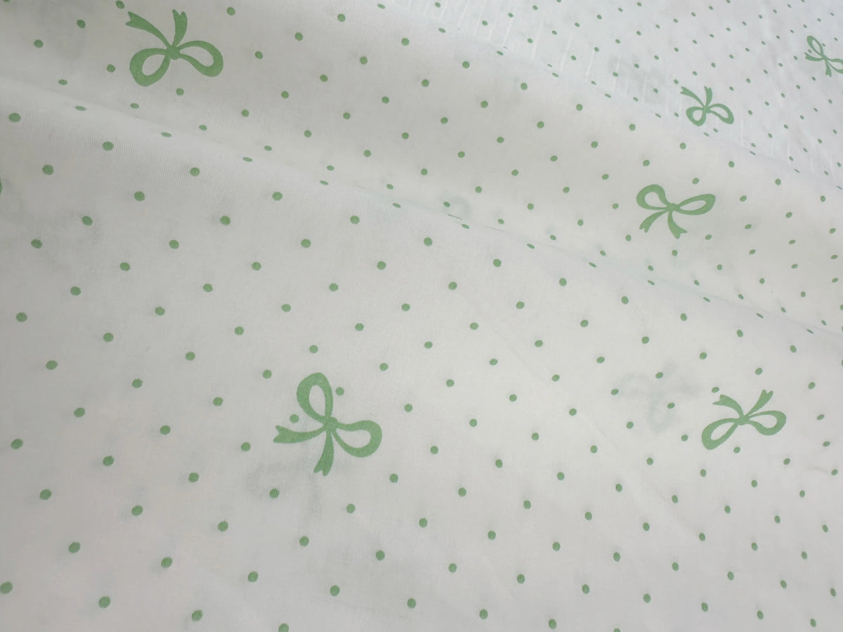tissu popeline coton biodegradable 160x50cm moderne rayures diagonales points nœuds blanc bleu rose vert