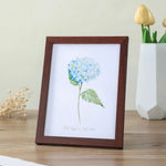 cadres photo bois clair marron blanc minimaliste motifs floraux supports mural poser triangles
