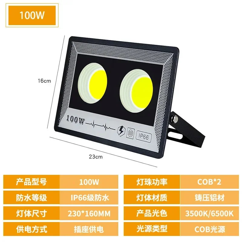 projecteur led extérieur noir moderne grille hexagonale 249 2000 lumens ip66 waterproof vde ul