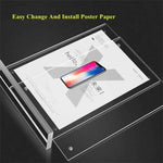 support panneau acrylique transparent moderne base large film double face 100x150mm