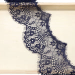 rubans dentelle fine motifs floraux blanc rose bleu marine vert gris classique polyester 10cm