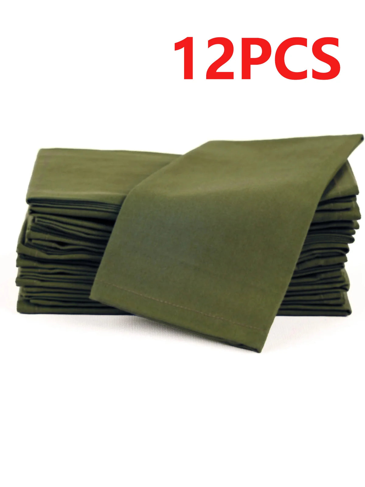 serviettes polyestères classiques uni vert olive marron violet bleu marine 40x40cm réutilisables maison restaurant
