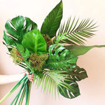 feuilles artificielles vertes plante tropicale branche monstera décoration intérieure décoration extérieure moderne feuilles différentes