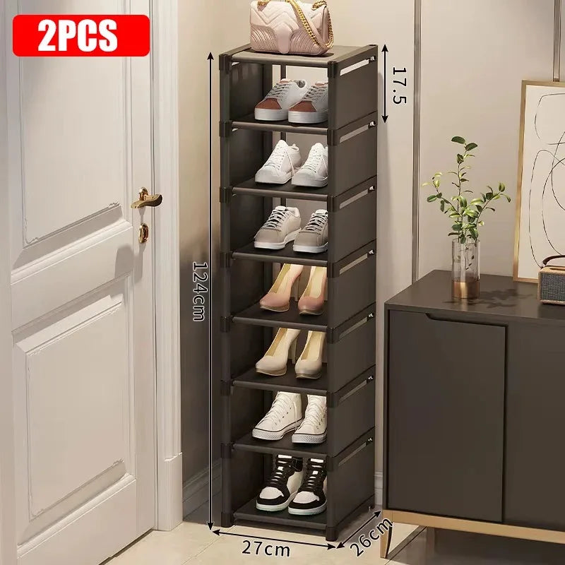 étagère chaussures moderne noir blanc matériau métal pp ps