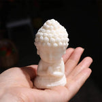 figurine bouddha blanc lotus zen décoration intérieure prière miniature résine