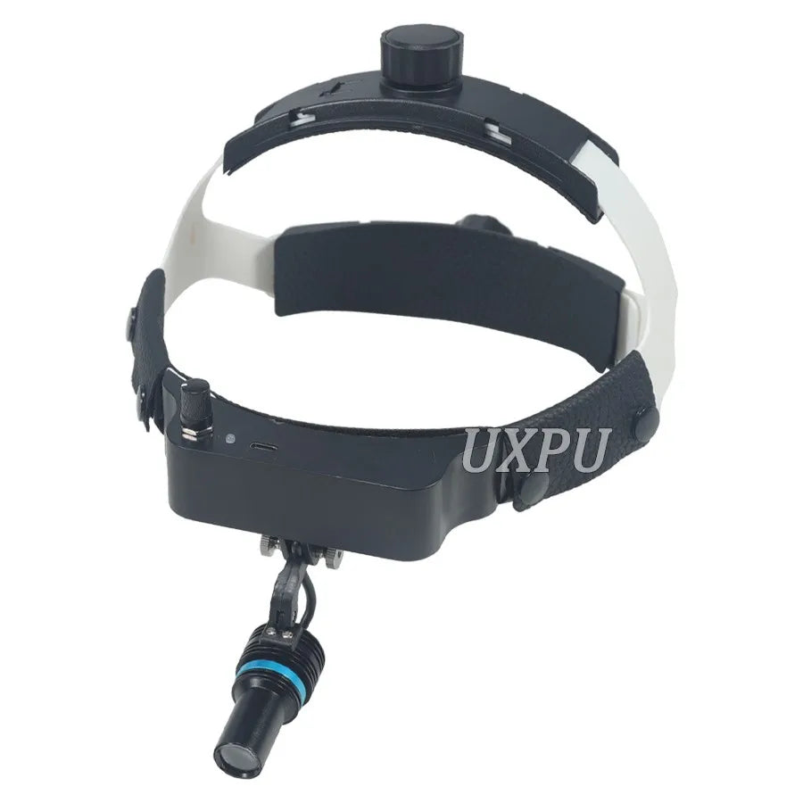 lampe frontale noire blanche ceinture ajustable haute luminosité antidérapante moderne fonctionnelle