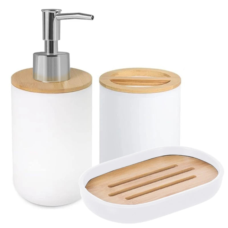 ensemble d'accessoires salle bain distributeur savon porte brosses dents porte savon noir moderne minimaliste