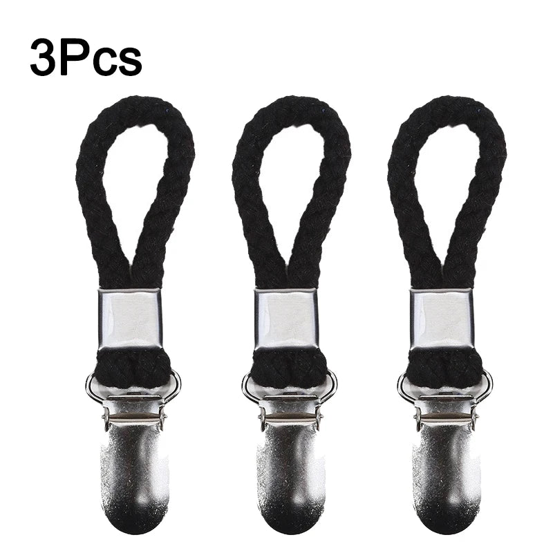 clips serviettes corde tressée acier inoxydable moderne beige blanc noir rouge vert olive