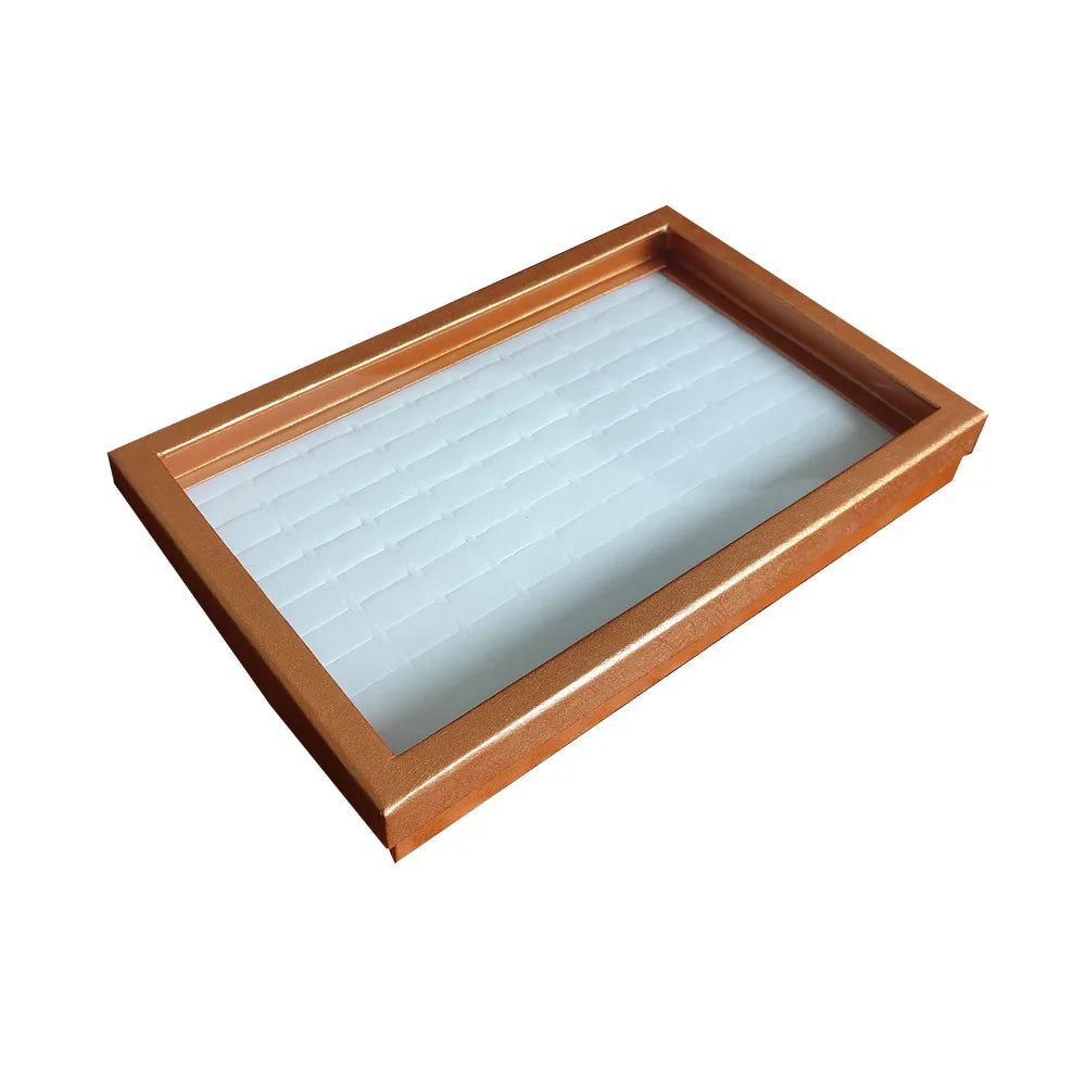 boîte rangement bijoux bague or diamant classique blanc noir rechargeable papier plastique moderne