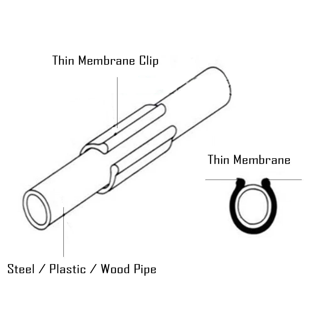 clips membrane mince plastique noir texturé moderne clips cadre serre film voile fixe
