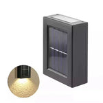 éclairage solaire mural moderne adhésif noir panneau solaire lampe led extérieur décoration jardin ip65