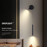 luminaires muraux led minimalistes noir gris chambre salon cuisine étude entrée tricolore