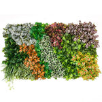 plantes artificielles vertes feuilles variées moderne decoration intérieure extérieure herbe décorative marron rouge blanc