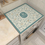 protège lave linge adhésif motif floral moderne gris noir beige vert bleu