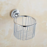 accessoires salle bain porte savon support papier toilette moderne élégant chrome rouge vis fixé
