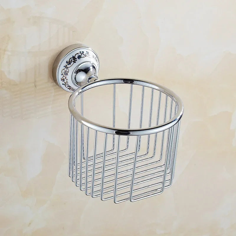 accessoires salle bain porte savon support papier toilette moderne élégant chrome rouge vis fixé