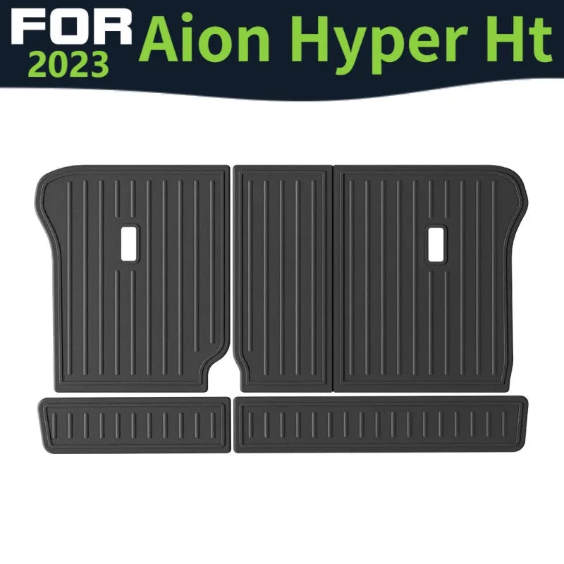 tapis sol voiture noir rayures horizontales moderne fibre synthétique waterproof easy clean