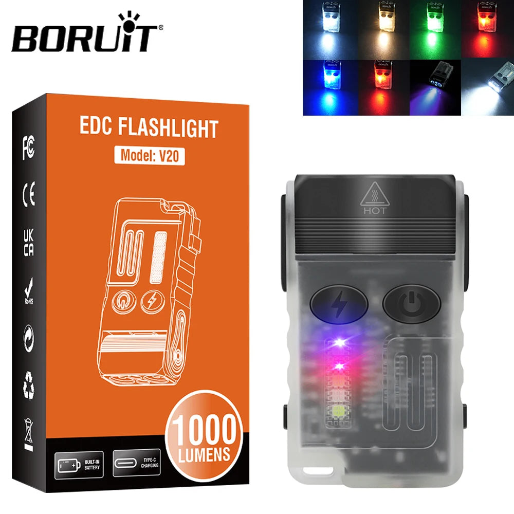 lampe torche rechargeable led transparente noire intense mode auto défense camping