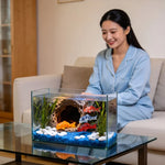 ornements poissons koi résine rouge orange bleu blanc réaliste decoration extérieure jardin statues diy