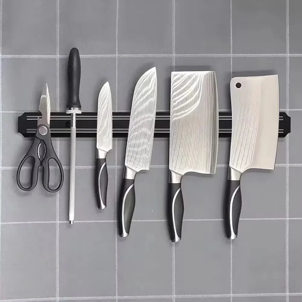 support couteaux magnétique noir moderne fixe couteaux scies clés tournevis clous pinces dynamométrique cuisine
