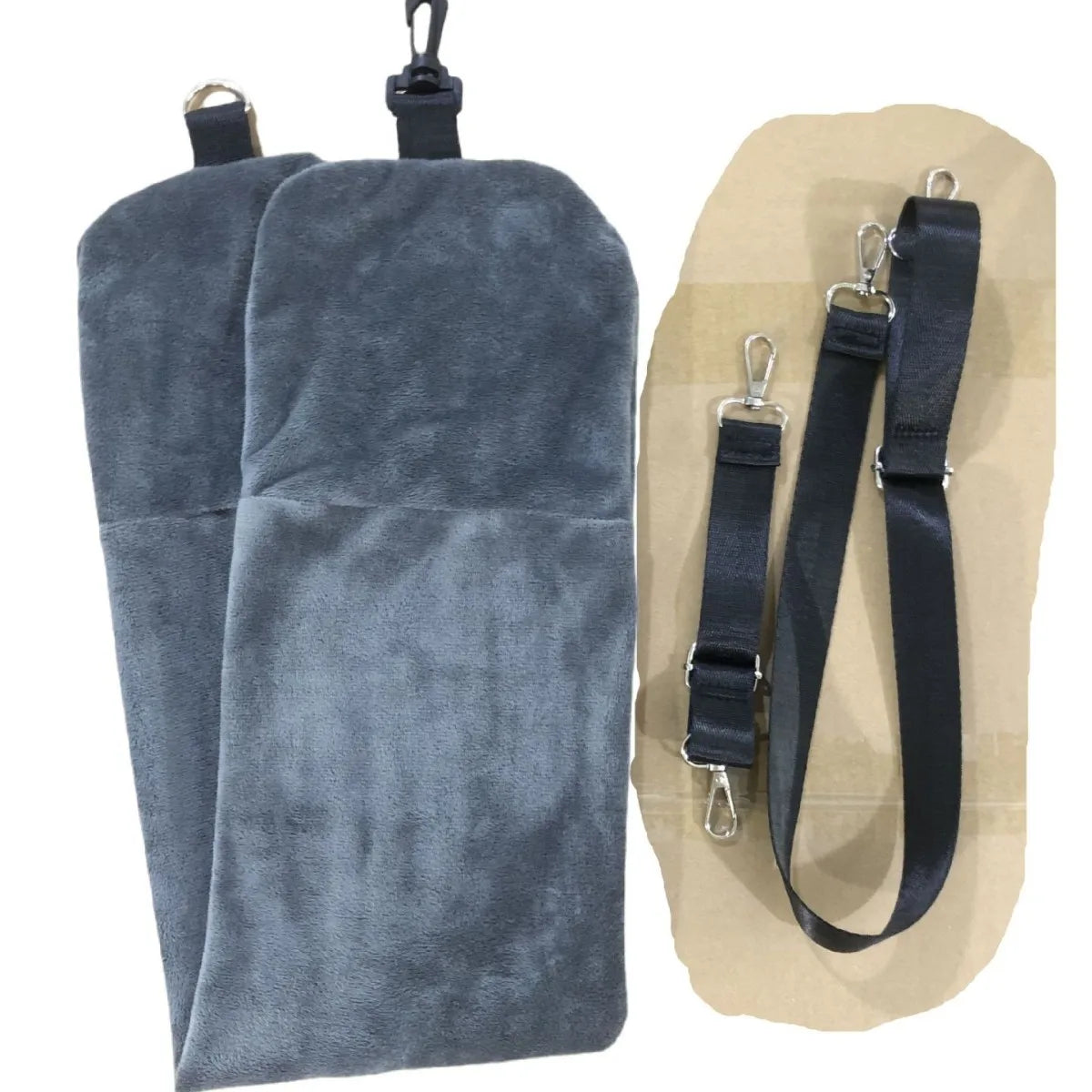oreiller voyage velours rose pâle confortable épaulières ajustables sac dos portable compressible coton polyester