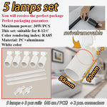 spots noir modernes gu10 12pcs fixés 55x90mm variable intensity