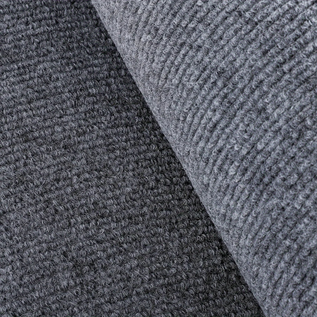 tapis polyester moderne minimaliste gris foncé beige bleu clair marron texture granuleuse décoration maison
