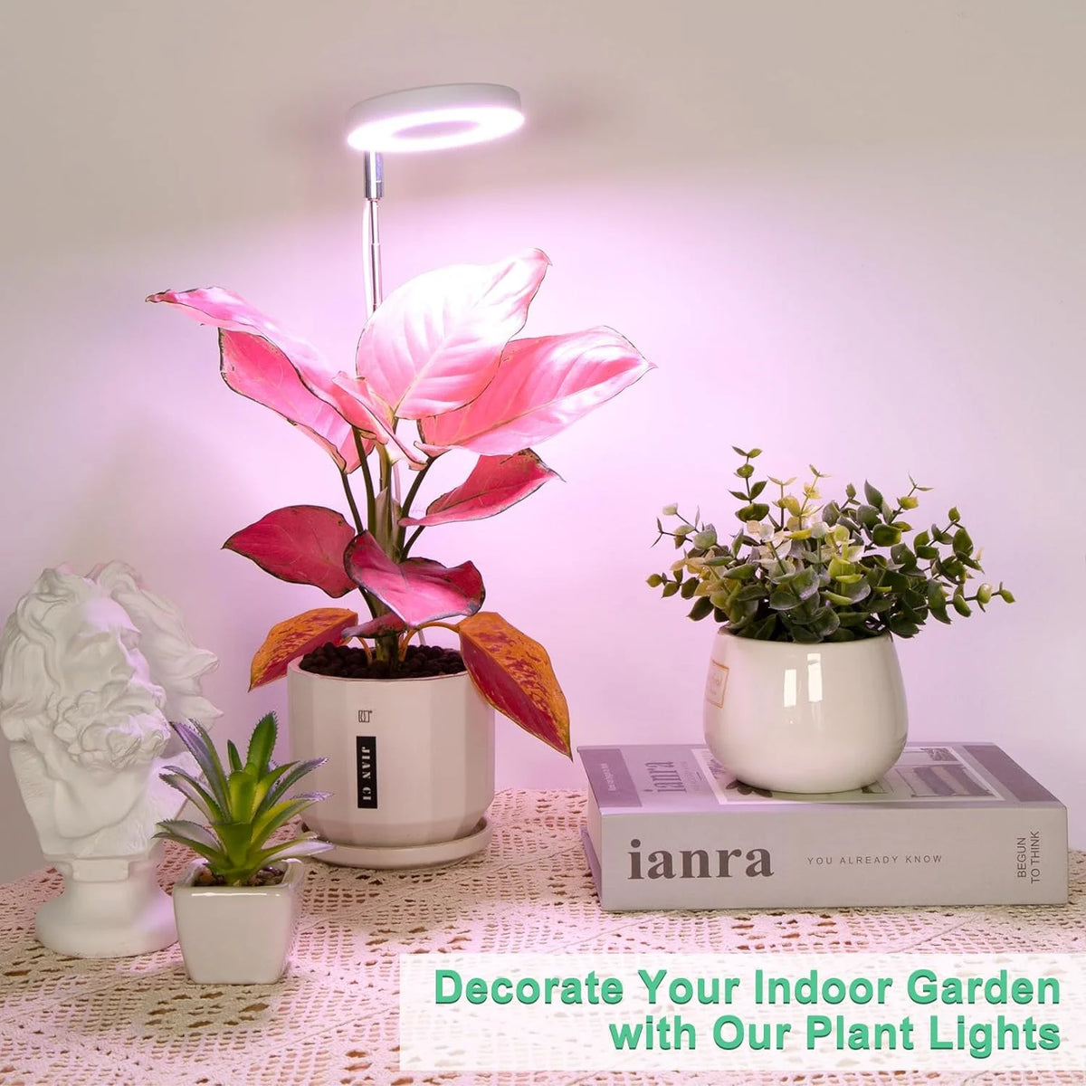 lampe led plante blanc moderne modes luminosité usb 48 diodes