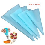 sacs pâte modeler silicone bleu clair vert fluo rose clair blanc coniques