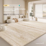 tapis shaggy super doux polyester moderne rectangle beige texture ondulée antidérapant usage maison prière