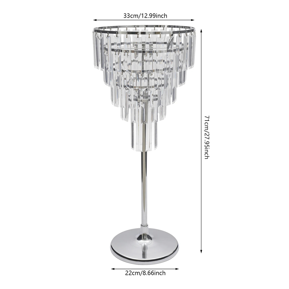 support floral transparent moderne or argent bouquet inclusion centro mesa