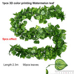 guirlande artificielle feuilles lierre vert décoration jardin intérieur fête mariage extérieur plante vigne