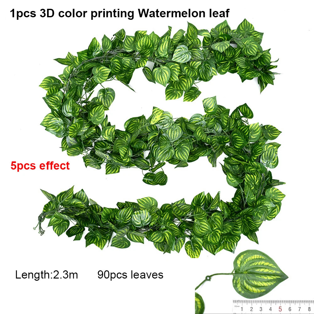 guirlande artificielle feuilles lierre vert décoration jardin intérieur fête mariage extérieur plante vigne