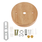 support mural circulaire bois naturel moderne vis bouchons bagues fixations suspension mur