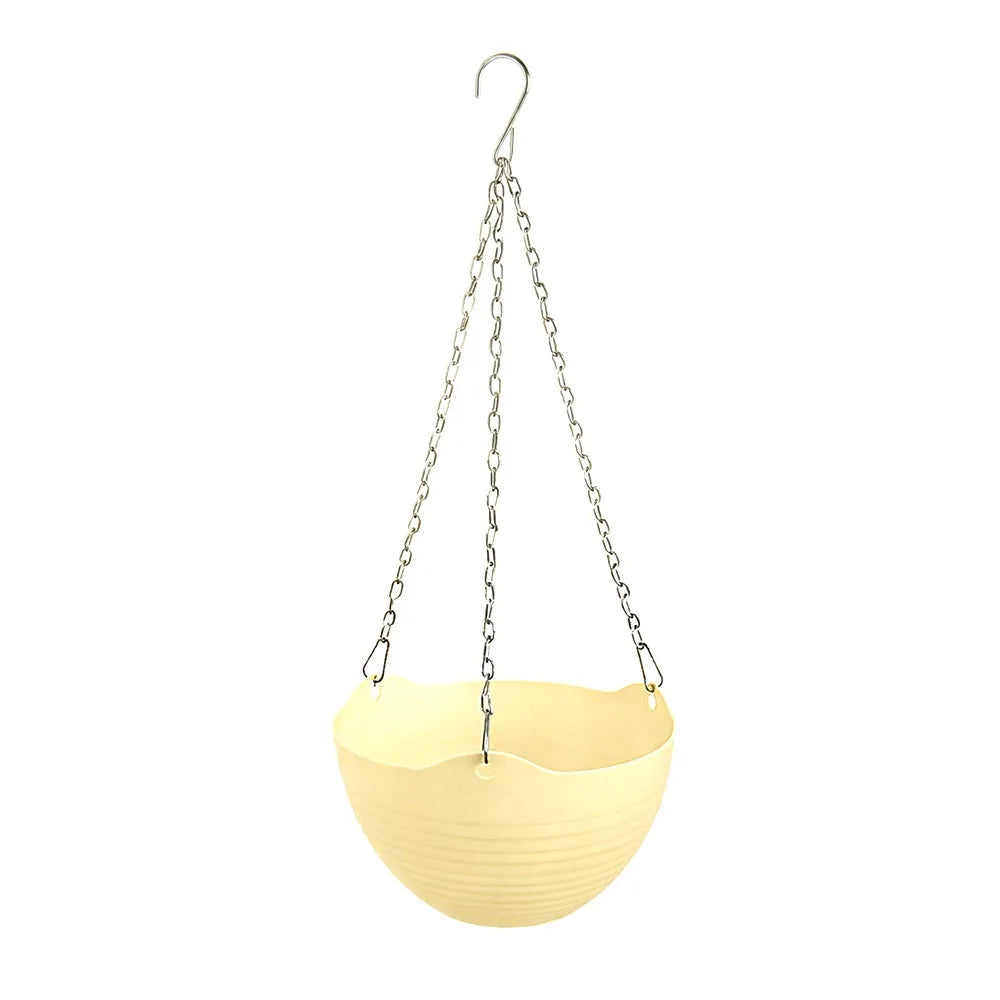 pots fleurs suspendus moderne rayures horizontales blanc vert rose orange jaune bleu beige