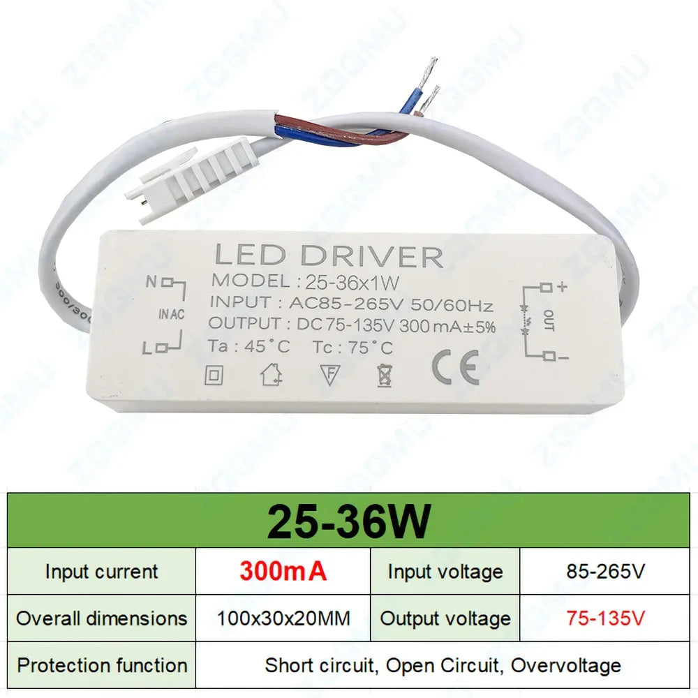 transformateur led blanc moderne adhésif 12w 20w 30w câble connecteurs protection courts circuits