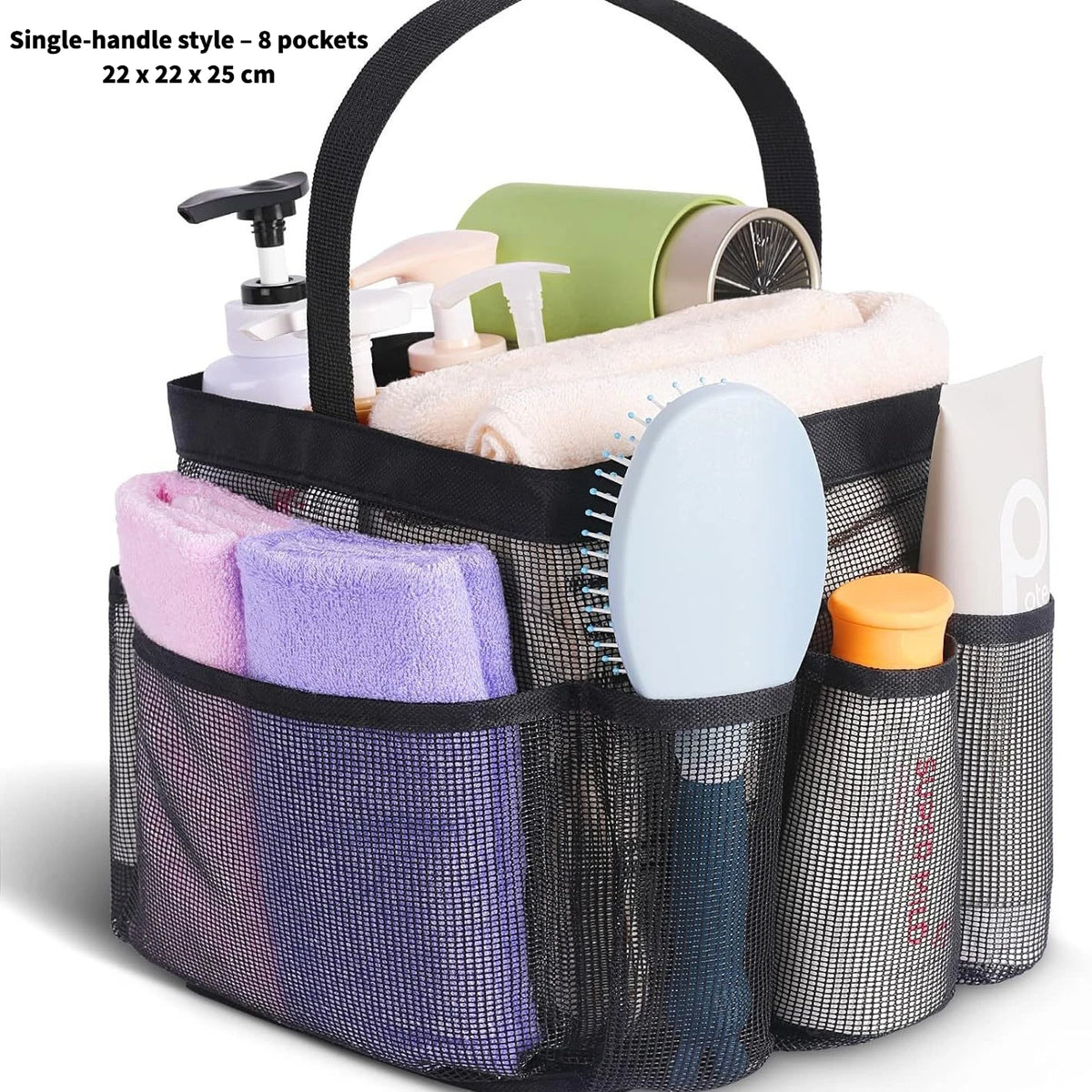 Sac douche maille rose réutilisable cordon serrage rapide respirant voyage gym