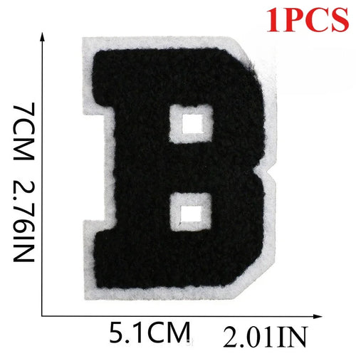 lettre feutre noir épais broderie couture sac décoration tissu coton