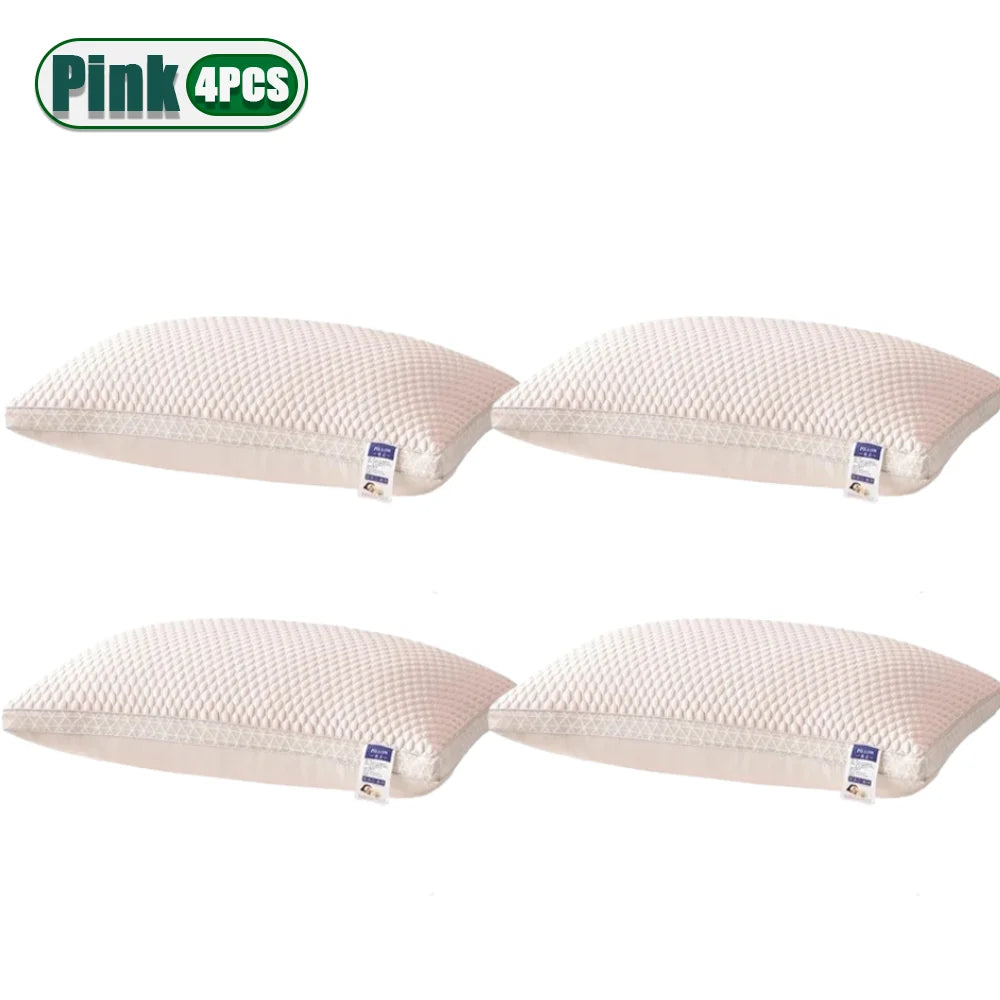 oreiller rafraîchissant fibre polyester géométrique blanc bleu clair moderne confortable coton hexagonal lit voyage
