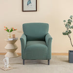 housse fauteuil vert moderne tissu jacquard polyester antidérapante imperméable intérieur extérieur