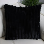 taie d'oreiller moderne rayée coussin plush blanc respectueux environnement simple hospitalière 45x45cm