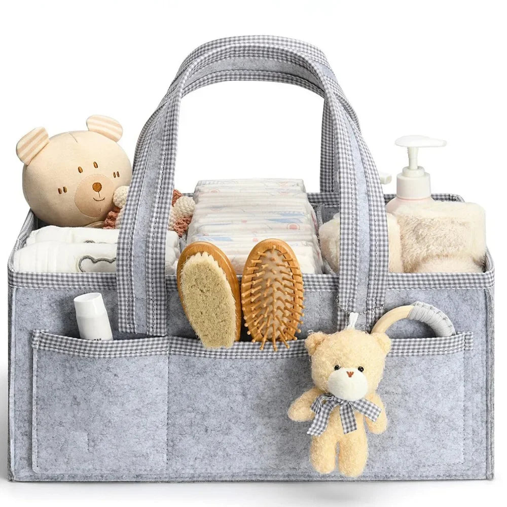 sac rangement fleuri moderne multi usages polyestère réutilisable poches beige vert clair