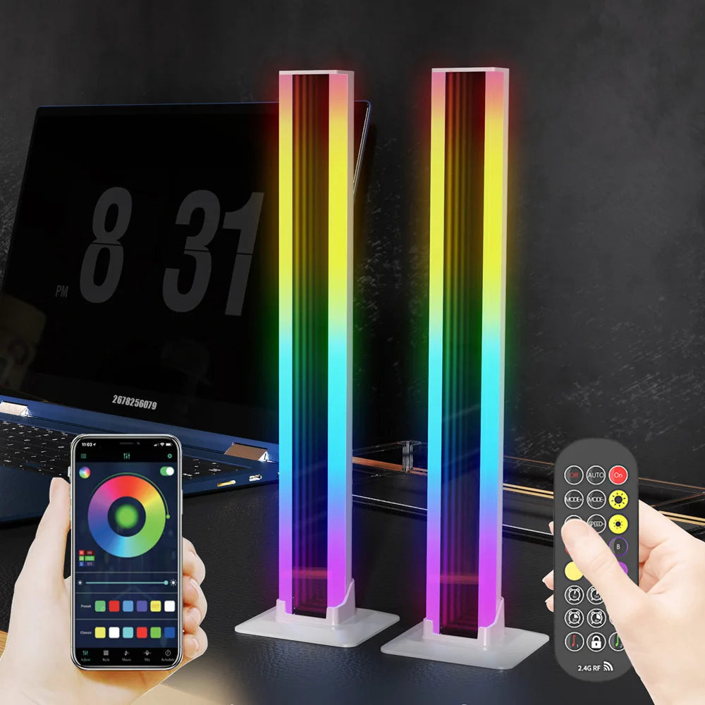 lampe led multicolore moderne rayures horizontales télécommande usb 5v 30cm