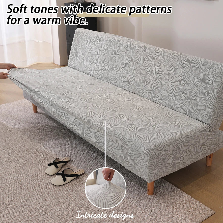 housses canapé lit motif spirales gris clair moderne polyestère lavable salon