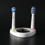 porte têtes brosse dents électrique moderne blanc bleu turquoise tiges texturées oral braun compatible