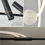 lampe suspendue moderne blanc noir sphère transparente led câble ondulé minimaliste fournie