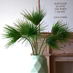 décoration intérieure plante artificielle verte feuilles pointues moderne branche plastique