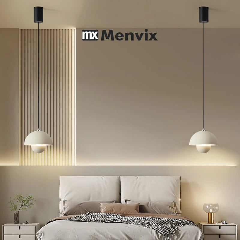 Lampe suspendue moderne sphérique opaques brightness dimmable noir aluminium salon chambrehôtel