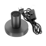 lampe table moderne base métal noir interrupteur câble prise us