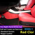 tapis sol voiture tesla model cuir artificiel fibre synthétique noir blanc moderne sac rangement
